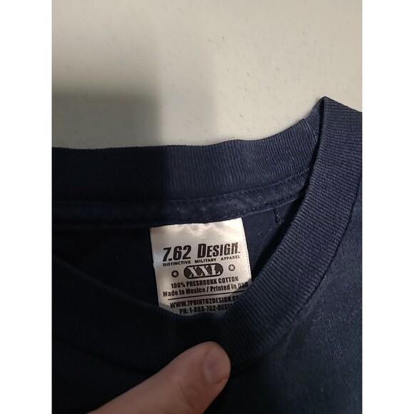 7.62 Design Men's Navy Dont Thread On Me T-shirt 2XL (CC9) - Picture 2 of 6